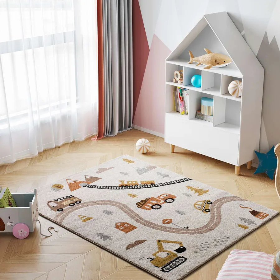 Alfombras 100% Polipropileno HEAT-SET FRISÈ Alfombra infantil Transporte multi