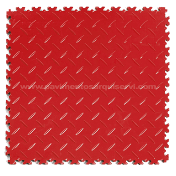 Vinílicos Vinílico Suelo Vinílico Loseta puzzle Rojo