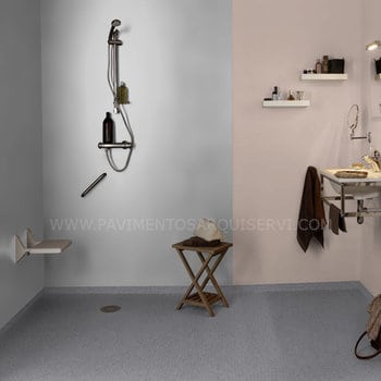 Tarimas Homogéneo Suelo Vinílico Soft Black Grey 0901 Granit Multisafe