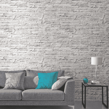 Revestimiento Pared Vinílico Paramento Blanco 3D