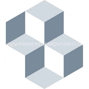 Revestimiento Pared Vinílico Cubo Gris