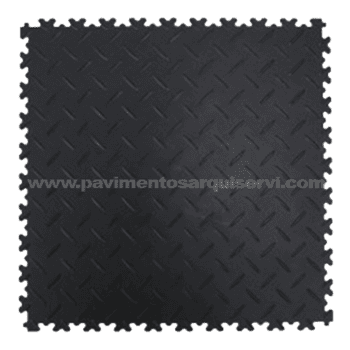 Vinílicos Vinílico Suelo Vinílico Loseta puzzle negro