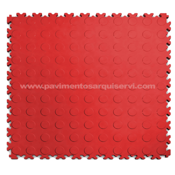 Vinílicos Vinílico Suelo Vinílico Loseta industrial puzzle abotonado Rojo