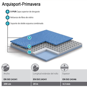 Vinílicos Suelo Vinílico Sport primavera naranja