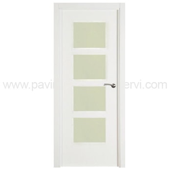 Puertas Hoja Maciza en DM Puerta Plus lisa con Cristales