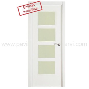 Puertas Hoja Maciza en DM Puerta Plus lisa con Cristales