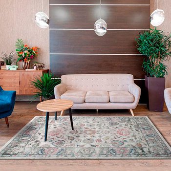 Alfombras 100% Polipropileno HEAT-SET FRISÈ Alfombra dibujos vintage flores multi 160x230