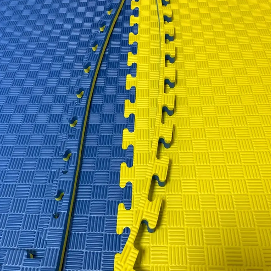 Tatami Etileno Acetato de Vinílo de Alta Densidad Tatami Azul Amarillo |1x1| 20mm