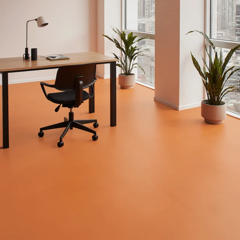 Vinílicos Heterogéneo Suelo Vinílico Naranja Ultra Mate