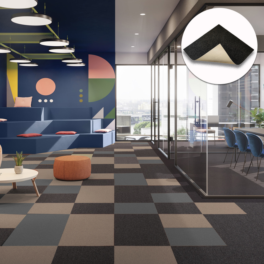 Moquetas Polipropileno Moqueta Adhesiva Negra | Reutilizable | Ecológica | Bricolaje