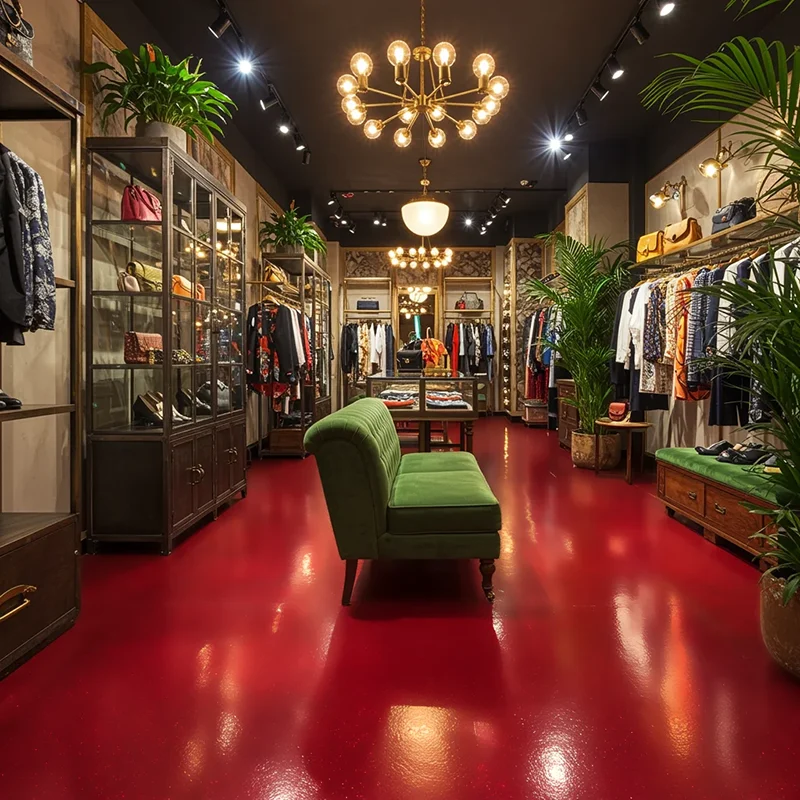 Vinílicos Heterogéneo Suelo Vinílico Rojo Ultra Brillo