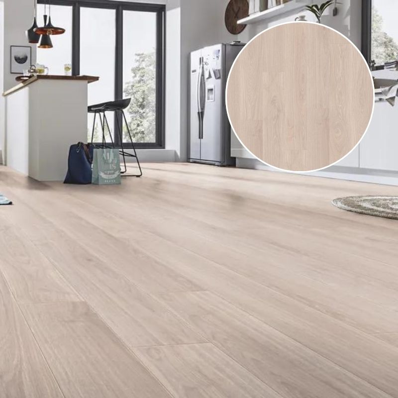 Tarimas Laminada Roble Waveless Blanco