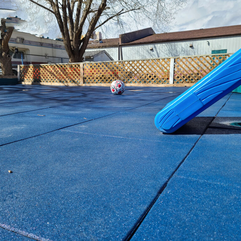 Caucho Macizo LOSETA DE CAUCHO 50x50cm. | 20mm | ALTA DENSIDAD | Azul