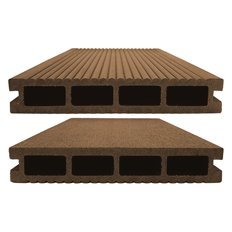 Tarima exterior Tecnológica Tarima Sintética Exterior Teja Nueva Delhi | Reversible, resistente y sin mantenimiento.