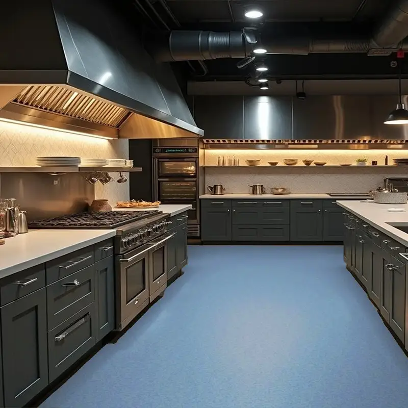 Vinílicos Homogéneo Suelo Vinílico Suelo Homogéneo Moteado Azul