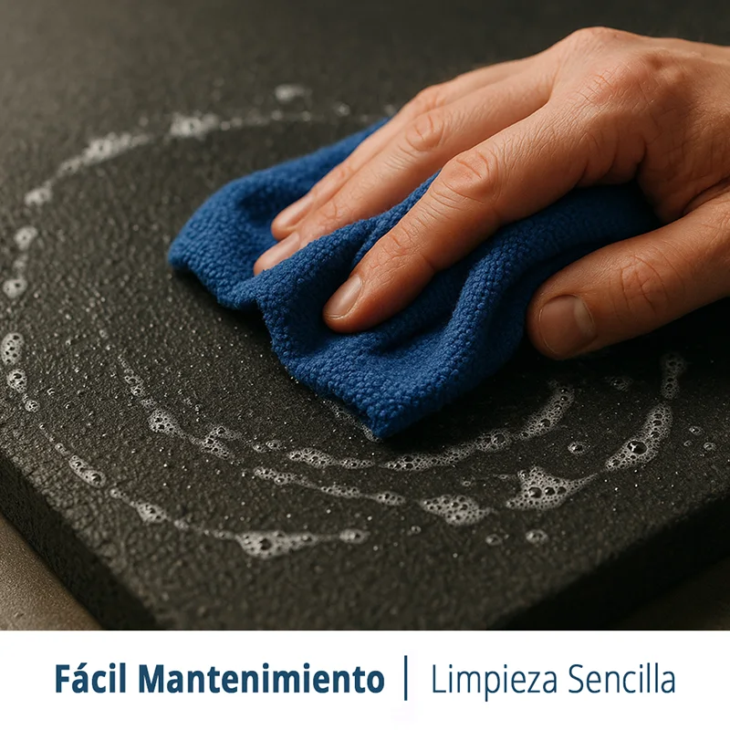 Caucho Macizo Loseta Caucho 1x1 Negro | 10mm | Densidad Plus + | Suelo Gimnasio | Amortiguación