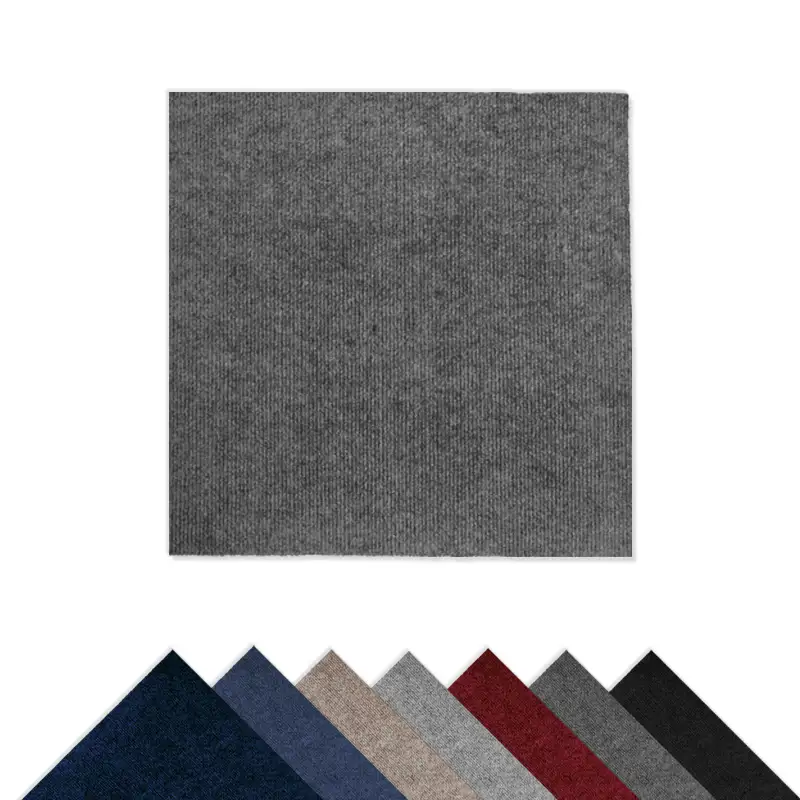 Moquetas Polipropileno Moqueta en Baldosas Gris Medio 50x50cm | Uso comercial