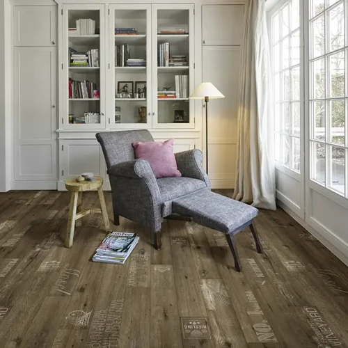 Vinílicos Heterogéneo Suelo Vinilico Baño Roble Barrica Impreso