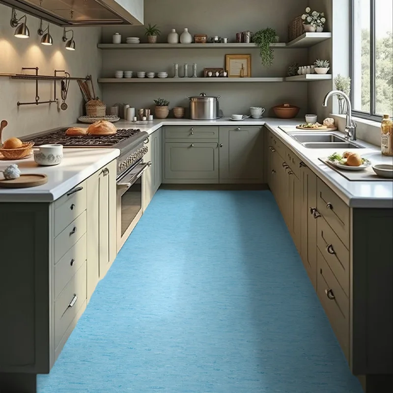 Vinílicos Homogéneo Suelo Vinílico Glacier Blue