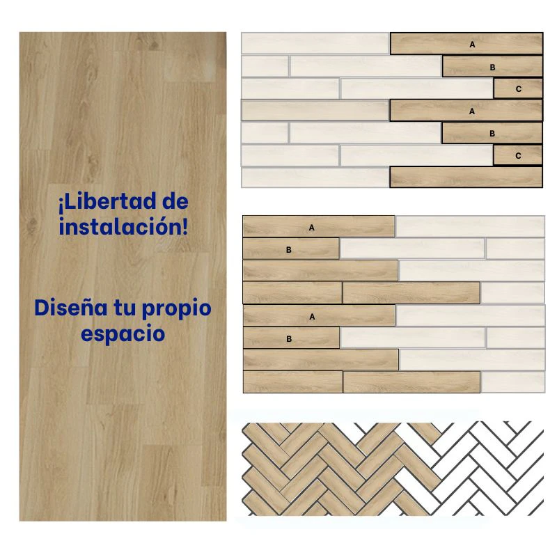 Vinílicos Heterogéneo Suelo de Vinílico Autoadhesivo PVC Roble Clásico Dorado