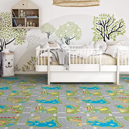 Suelo Vinílico en Rollo Infantil Melodía Carretera Suelo Vinílico en Rollo Infantil Melodía Carretera