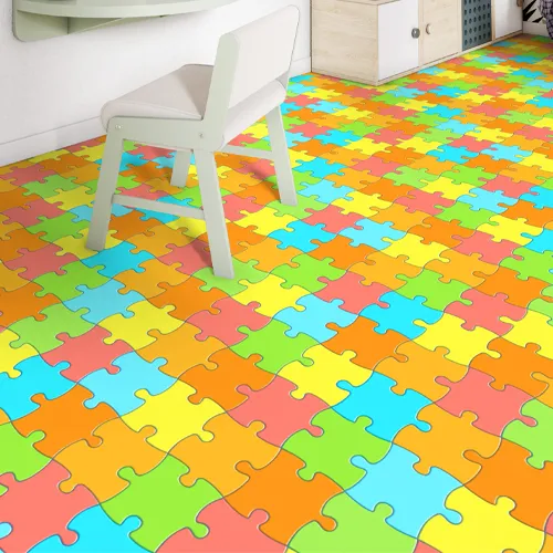 Suelo Vinilo en Rollo para Niños Melodía Puzzle Suelo Vinilo en Rollo para Niños Melodía Puzzle