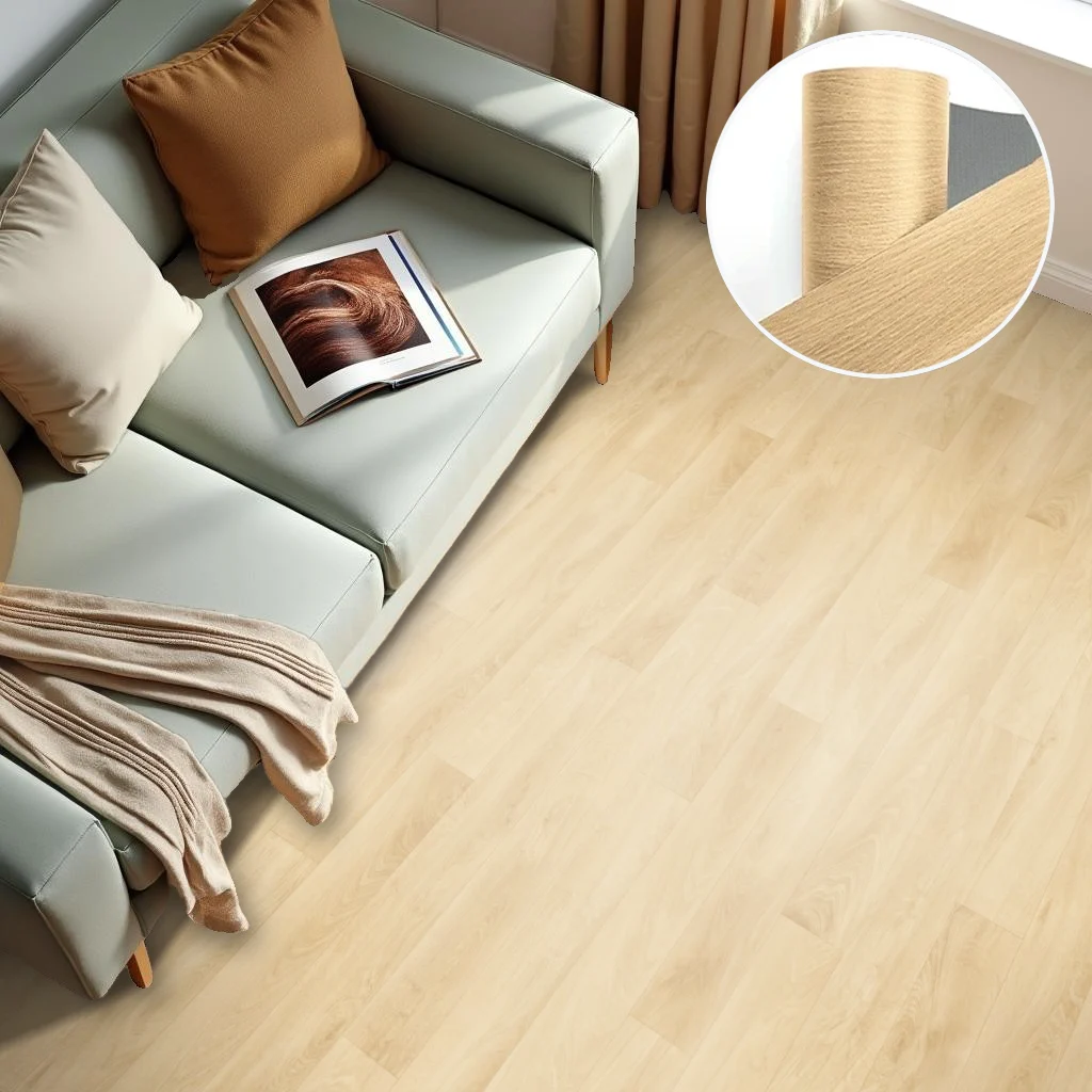 Vinílicos Heterogéneo Roble Amanecer 10m² Bobina Suelo Vinílico