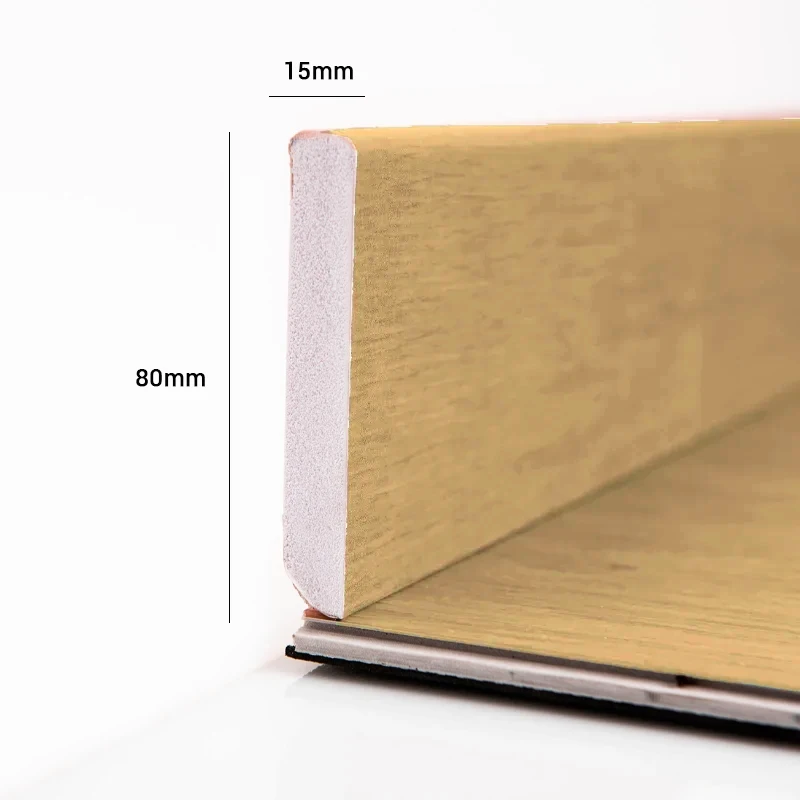 Material para Instalación y Complementos PVC Rodapié PVC a juego Madera Dorada