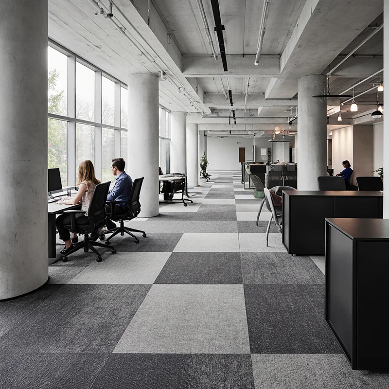 Moquetas Polipropileno Moqueta en Baldosas Gris Medio 50x50cm | Uso comercial