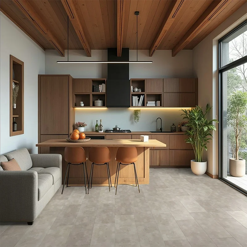 Vinílicos Vinílico Suelo Vinílico SPC Cemento Gris