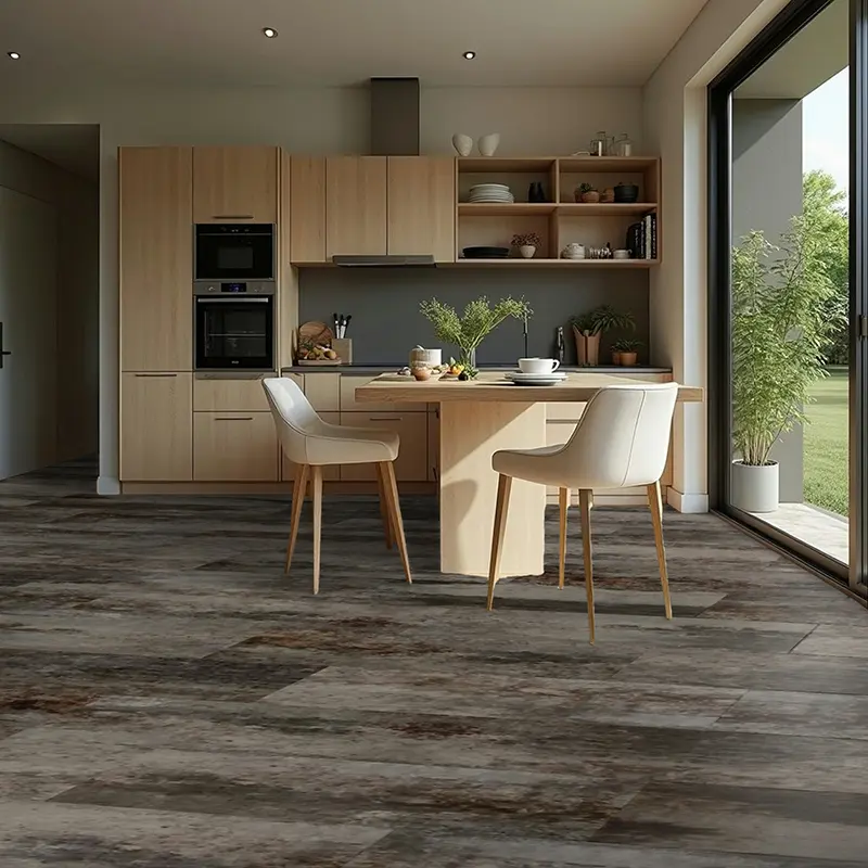 Suelo Vinílico SPC Cemento Metálico Suelo Vinílico SPC Cemento Metálico