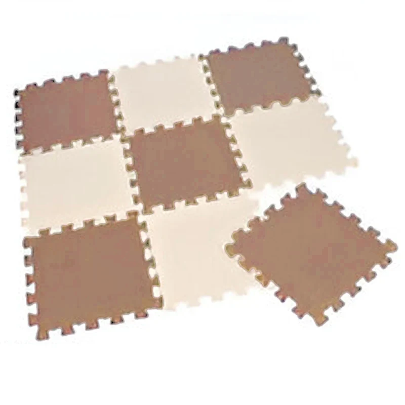 Tatami Tatami Goma Eva Caramelo y Beige | 30x30cm | 10mm | Paquete 9 unidades