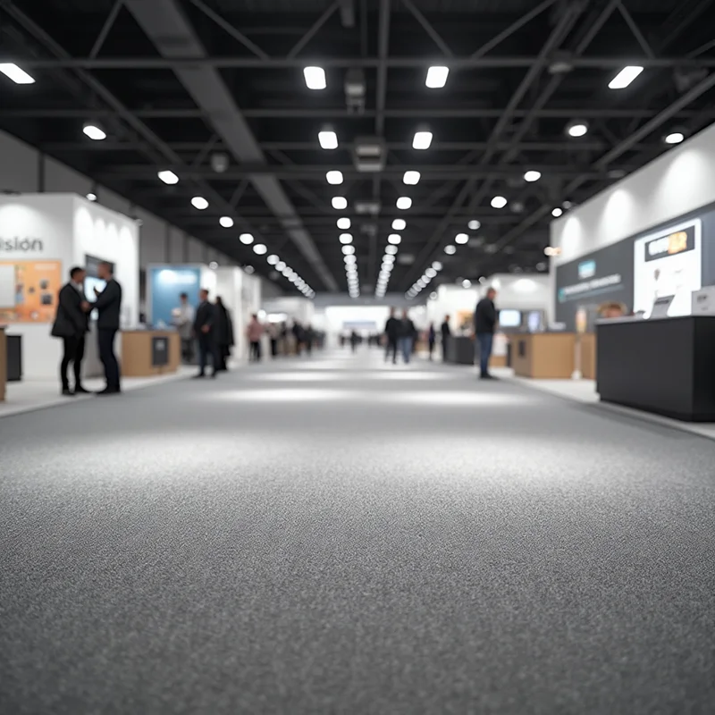 Moquetas Poliéster y PVA Resina Sintética Moqueta de Feria Premium Gris Bobinas Completas