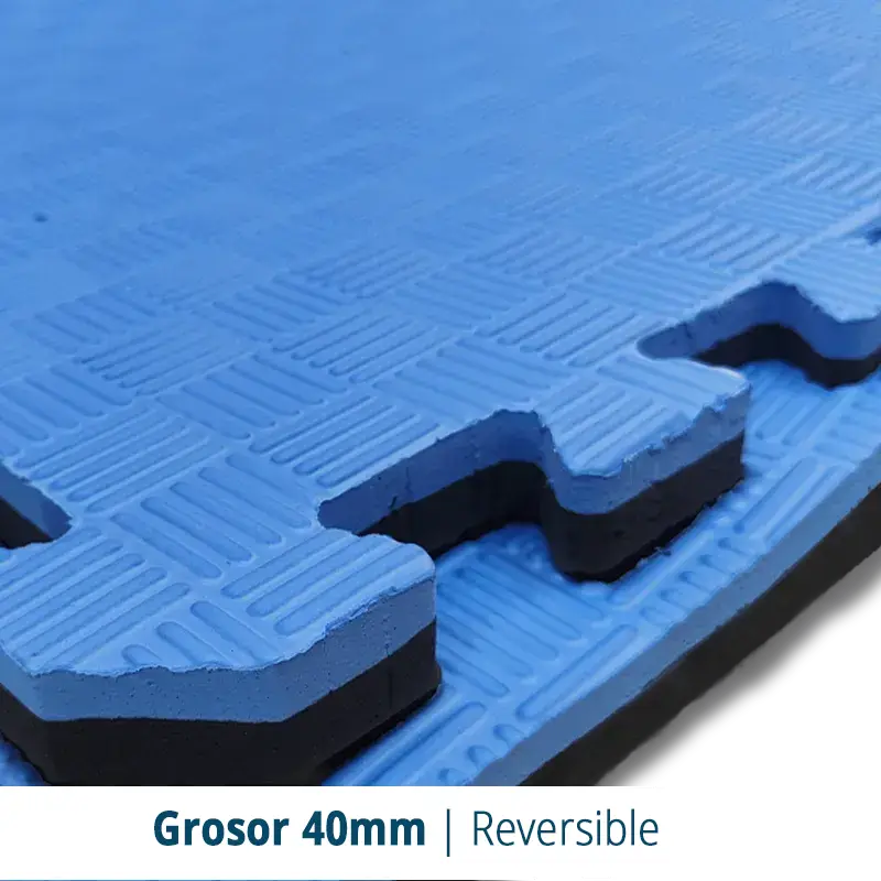 Tatami Etileno Acetato de Vinílo de Alta Densidad Tatami Negro Azul|1x1| 40mm