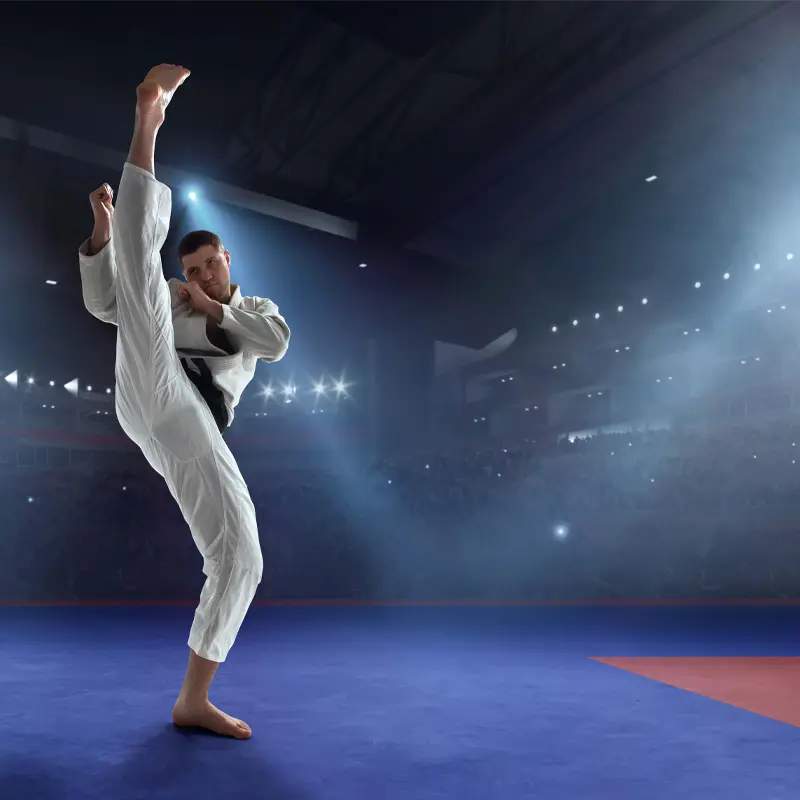 Tatami Etileno Acetato de Vinílo de Alta Densidad Tatami Azul Rojo | 1x1 | 20mm | Escuelas y Clubs Deportivos | Homologado Ignífugo CEE