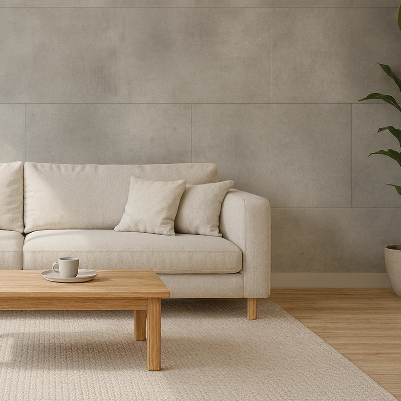 Revestimiento Pared PVC Revestimiento Pared SPC Cemento Pateon