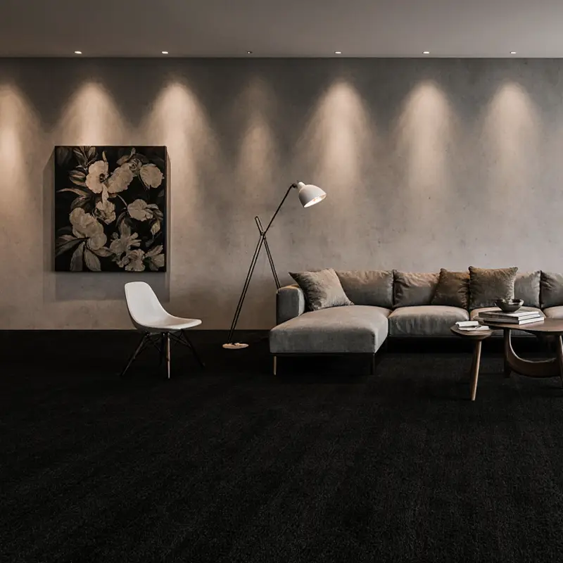 Moquetas Poliamida Ecos de la Musa Negro 165