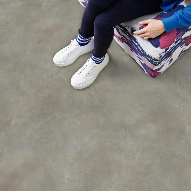 Vinílicos Heterogéneo Suelo Vinílico en Bobina Hormigon Zinc