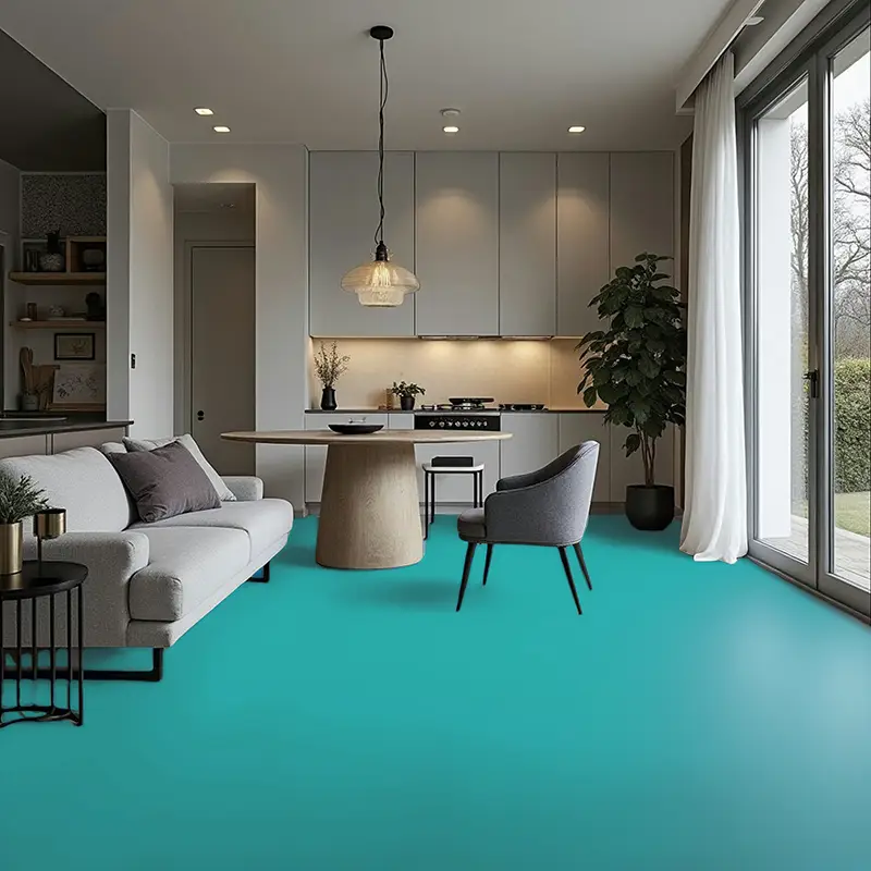 Suelo Vinílico Turquesa Colorful Digital Suelo Vinílico Turquesa Colorful Digital