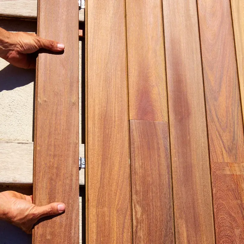 Tarima exterior Maciza exterior Cumaru Rojo