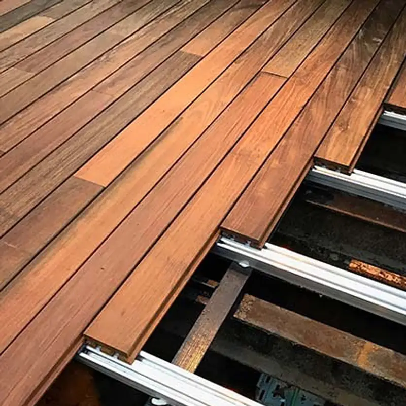 Tarima exterior Maciza exterior Ipe Madera Premium Grapa Oculta