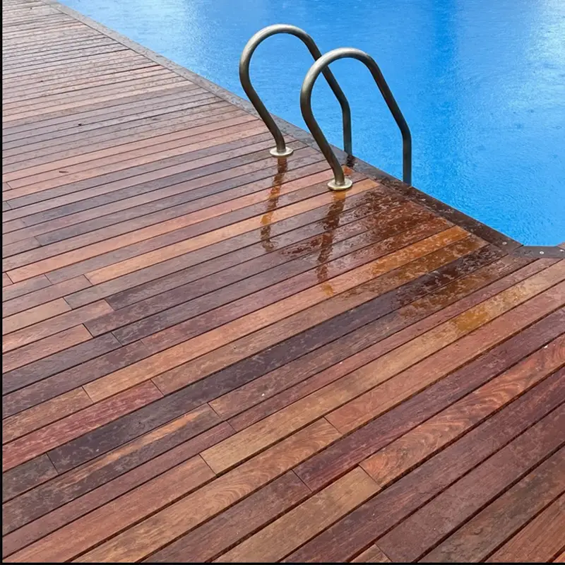 Tarima exterior Maciza exterior Ipe Madera Premium Grapa Oculta
