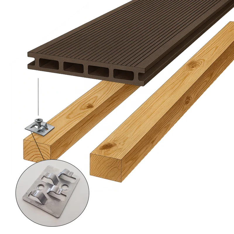 Tarima exterior Tecnológica Tarima Madera Exterior PVC Marrón | Lama Composite