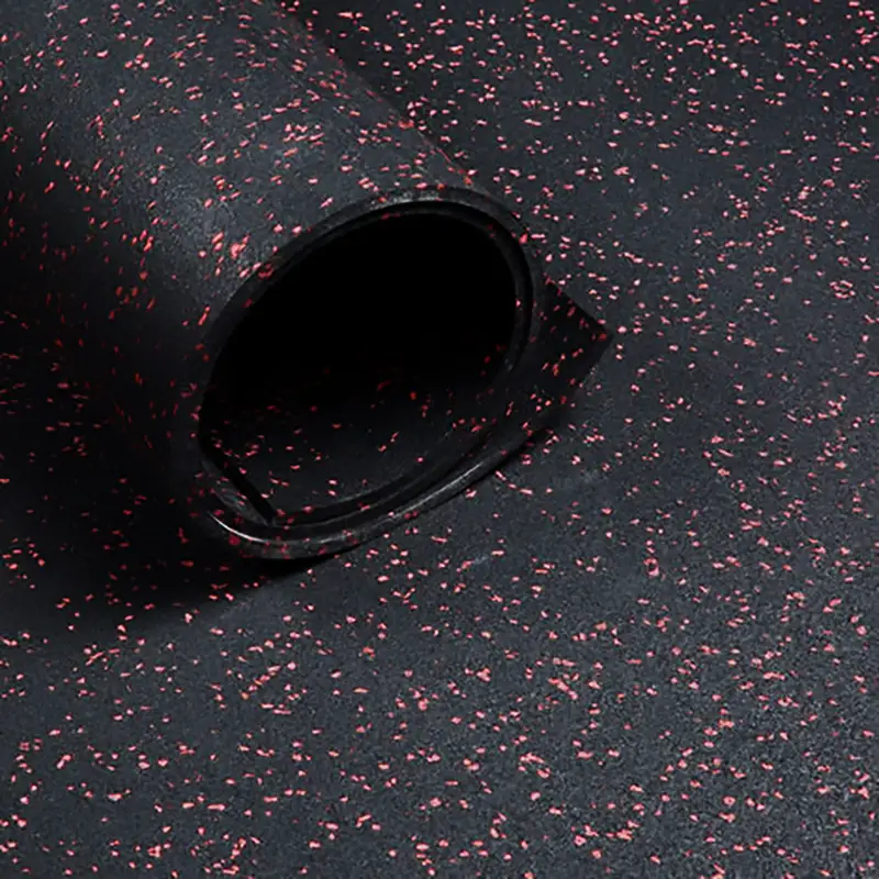 Caucho Macizo ROLLO DE CAUCHO 1,25X15m | 4mm | Negro/Rojo| Alta Densidad