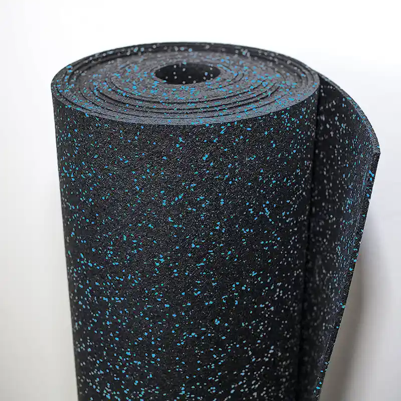 Caucho Macizo ROLLO DE CAUCHO 1,25X10m | 4mm | Negro/Azul | Alta Densidad