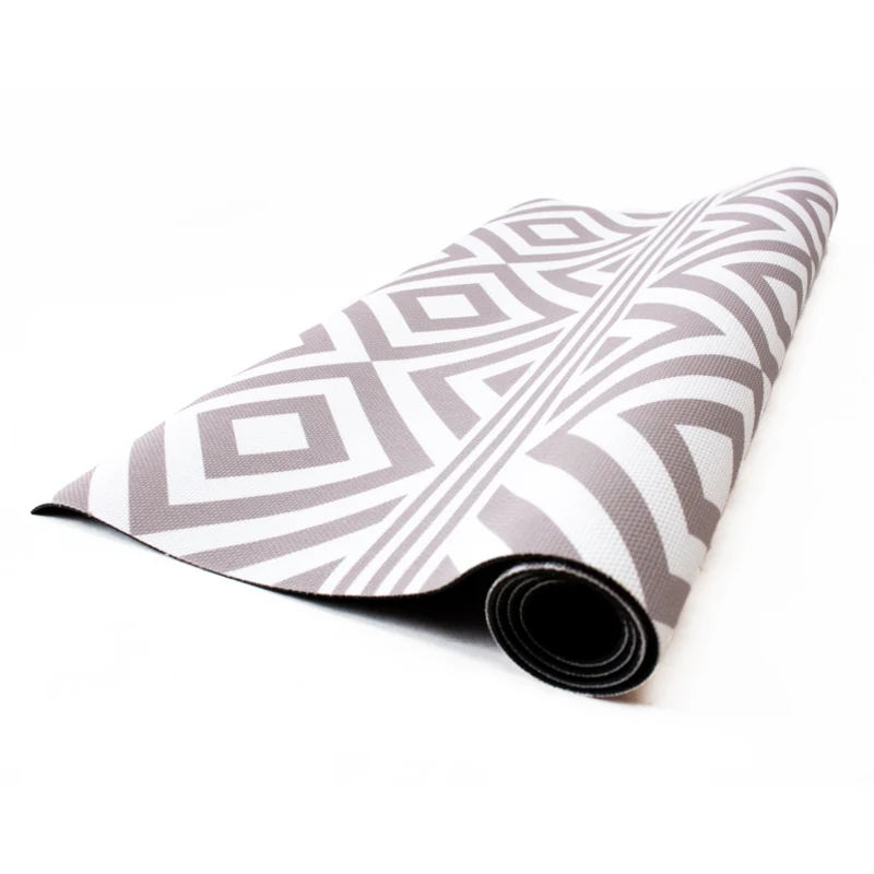 Alfombras 95% PVC + 5% PES Rayas y Rombos Beige Alfombra Vinilica de exterior 60x90