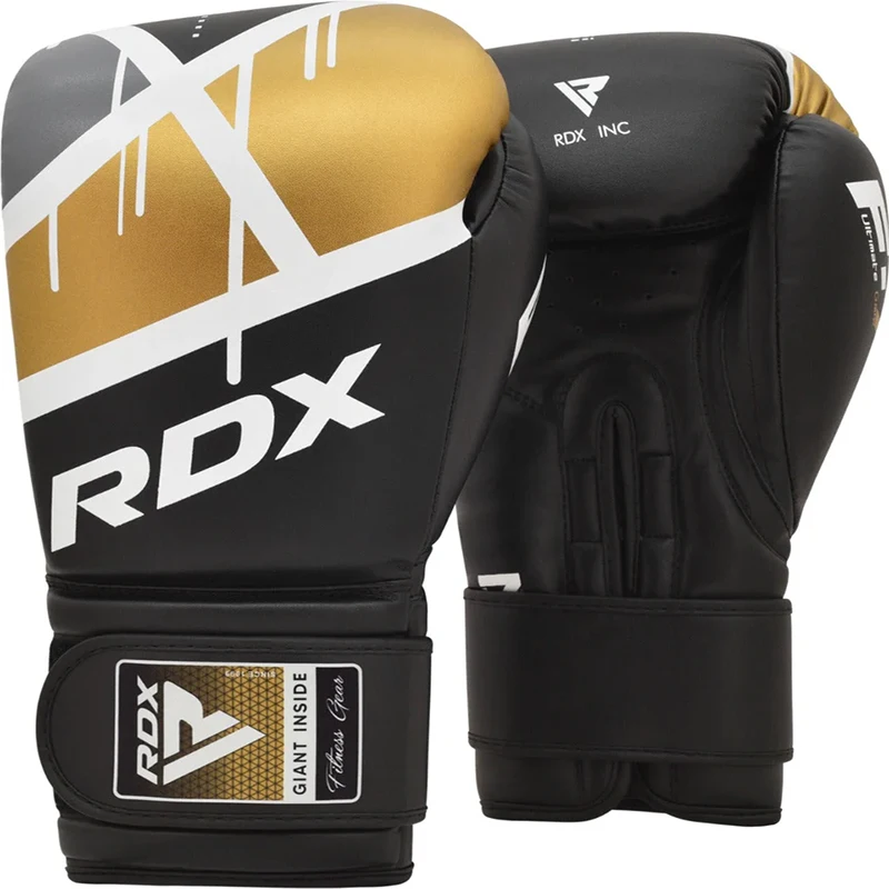 Material para Instalación y Complementos Guantes de entrenamiento de boxeo RDX F7 Ego 12oz Dorado