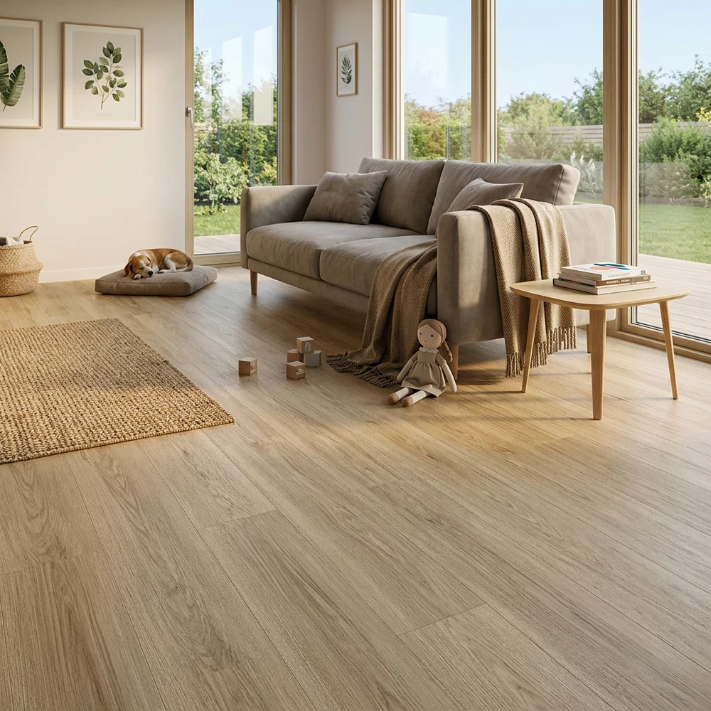 Vinílicos Heterogéneo Suelo de Vinílico Autoadhesivo PVC Roble Clásico Dorado 5m²