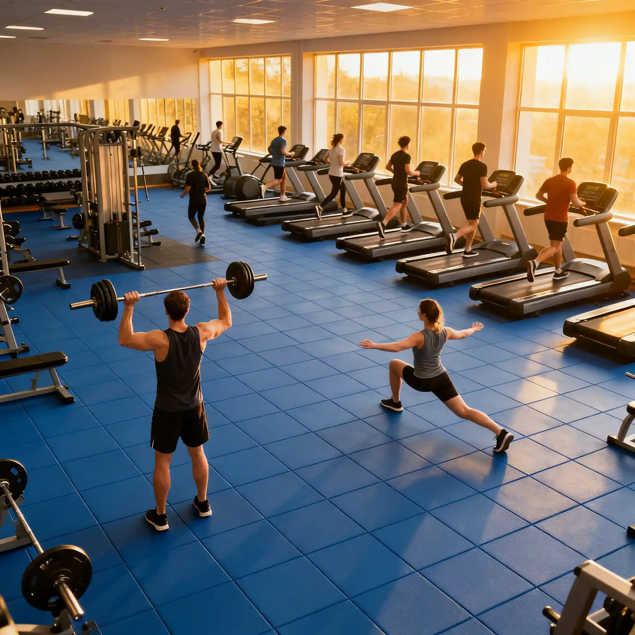 Caucho Macizo LOSETA DE CAUCHO 1x1m. | 40mm | DENSIDAD STANDARD | Azul | TACO DE APOYO