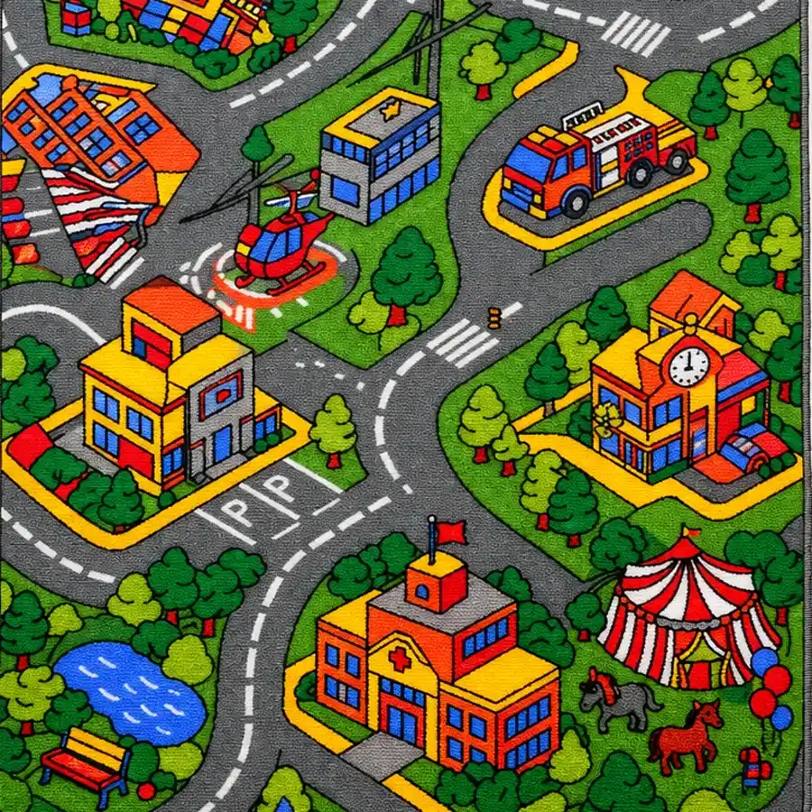 Alfombras Alfombra infantil City Car Rally 140x200
